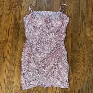 Lavender Sequin Bodycon Mini Dress | Crystal Sky NWOT